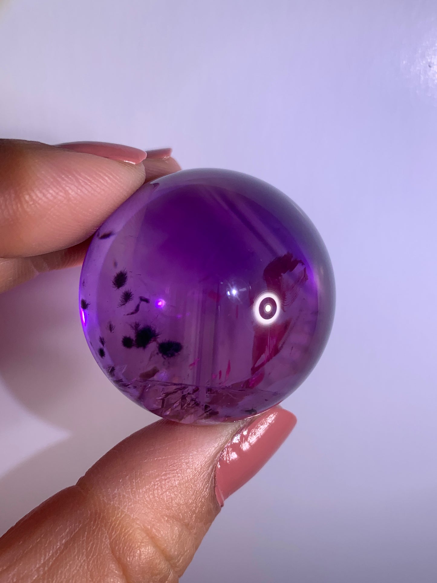 High-Quality Ametrine with Phantom & Hollandite Quartz Sphere from Brazil