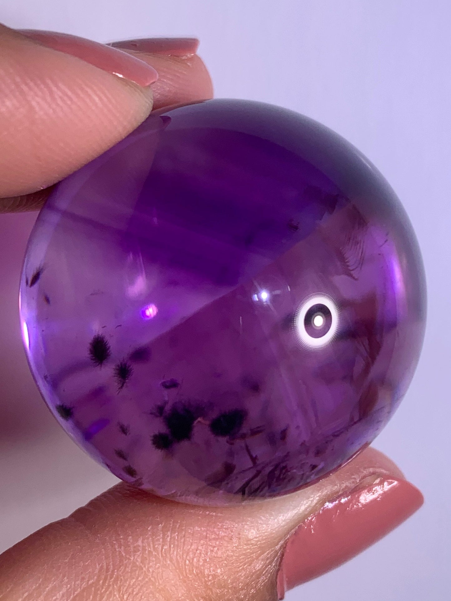 High-Quality Ametrine with Phantom & Hollandite Quartz Sphere from Brazil