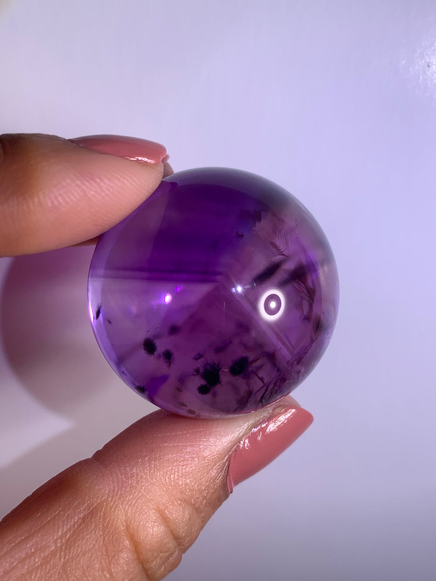 High-Quality Ametrine with Phantom & Hollandite Quartz Sphere from Brazil
