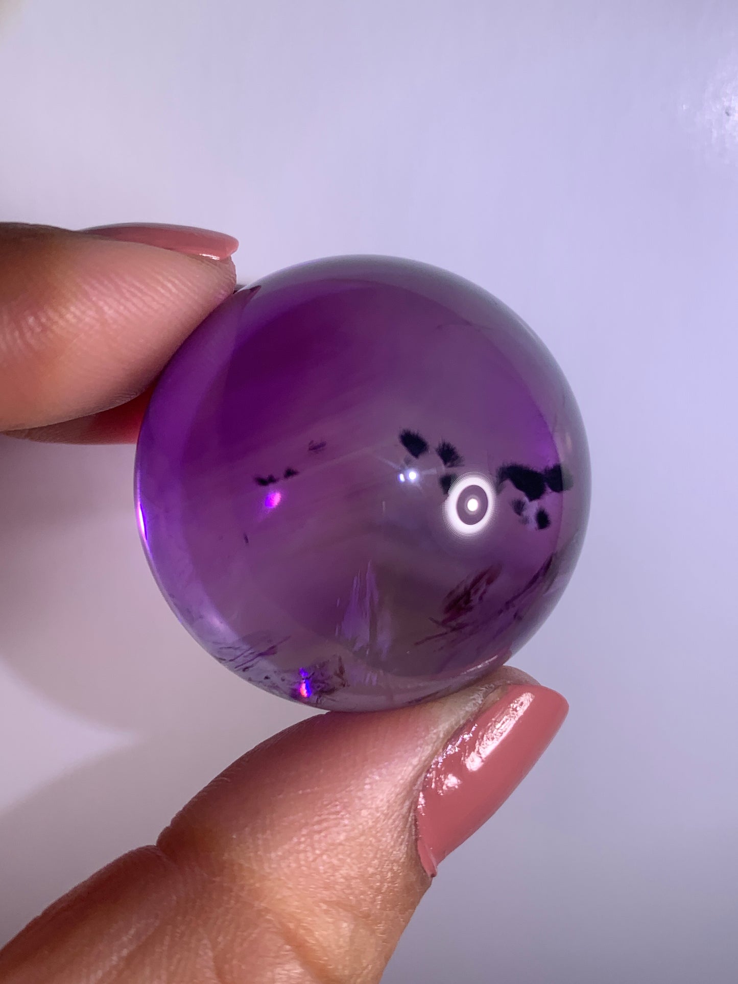 High-Quality Ametrine with Phantom & Hollandite Quartz Sphere from Brazil