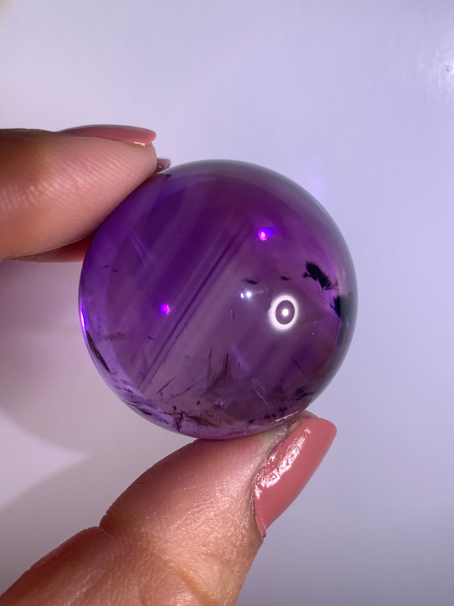 High-Quality Ametrine with Phantom & Hollandite Quartz Sphere from Brazil
