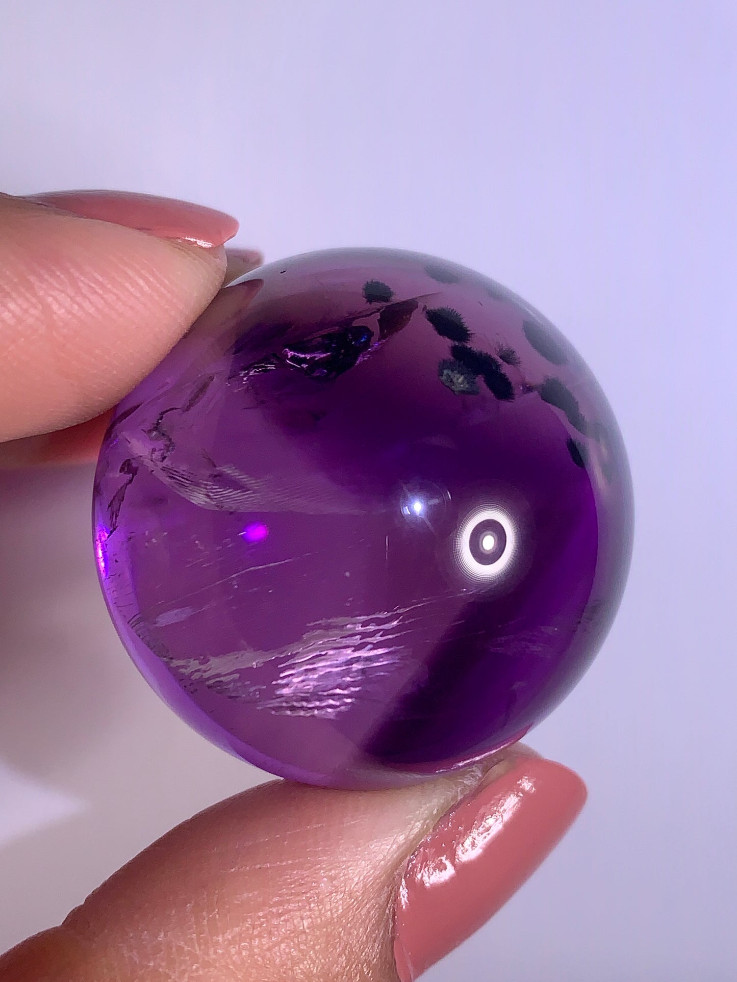 High-Quality Ametrine with Trapiche, Phantom, God’s Fingerprint & Hollandite Quartz Sphere from Brazil