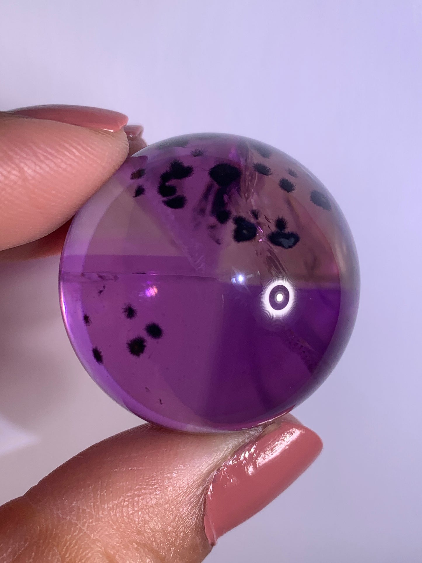High-Quality Ametrine with Trapiche, Phantom, God’s Fingerprint & Hollandite Quartz Sphere from Brazil