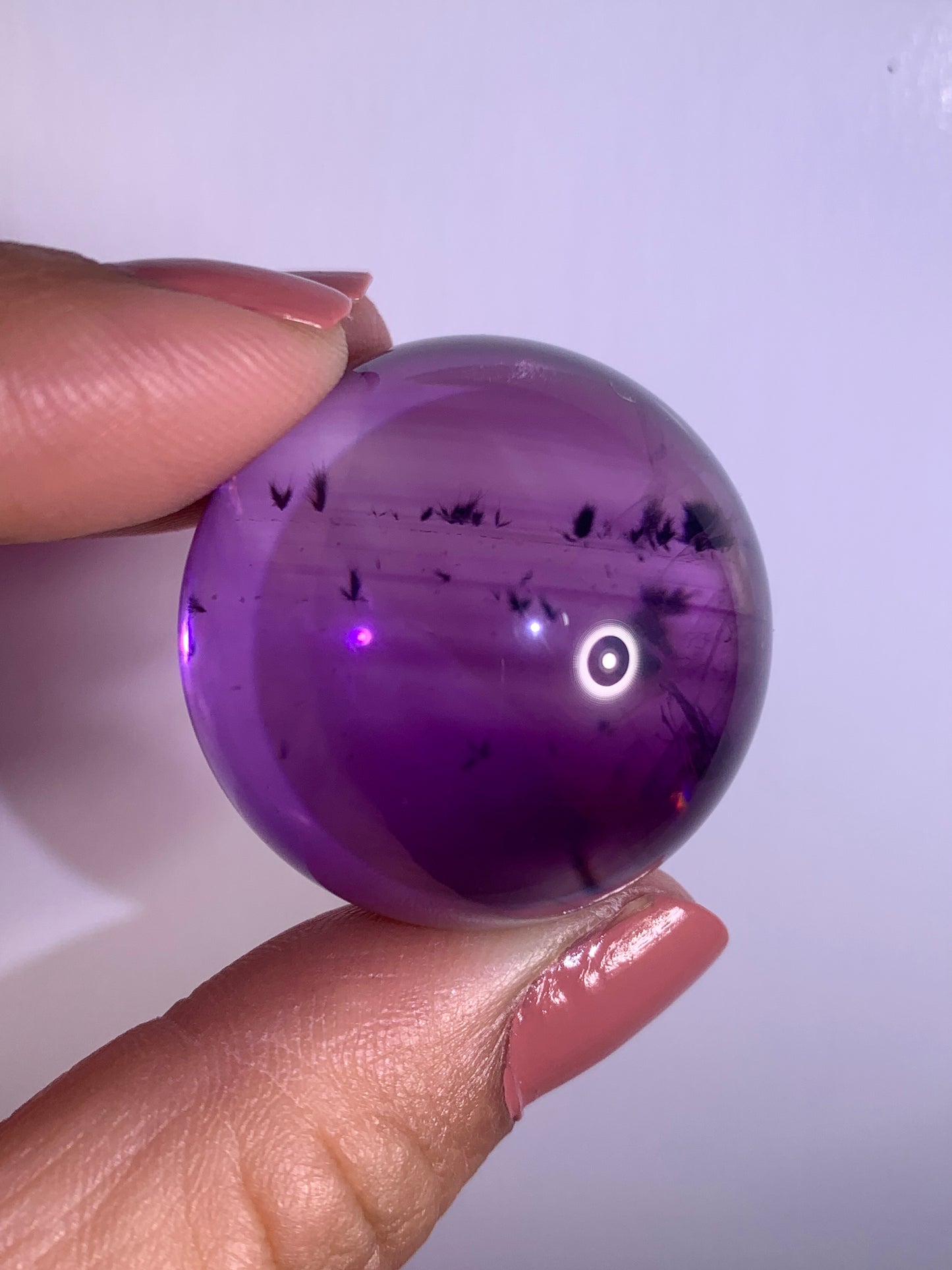 High-Quality Ametrine with Phantom & Hollandite Quartz Sphere from Brazil