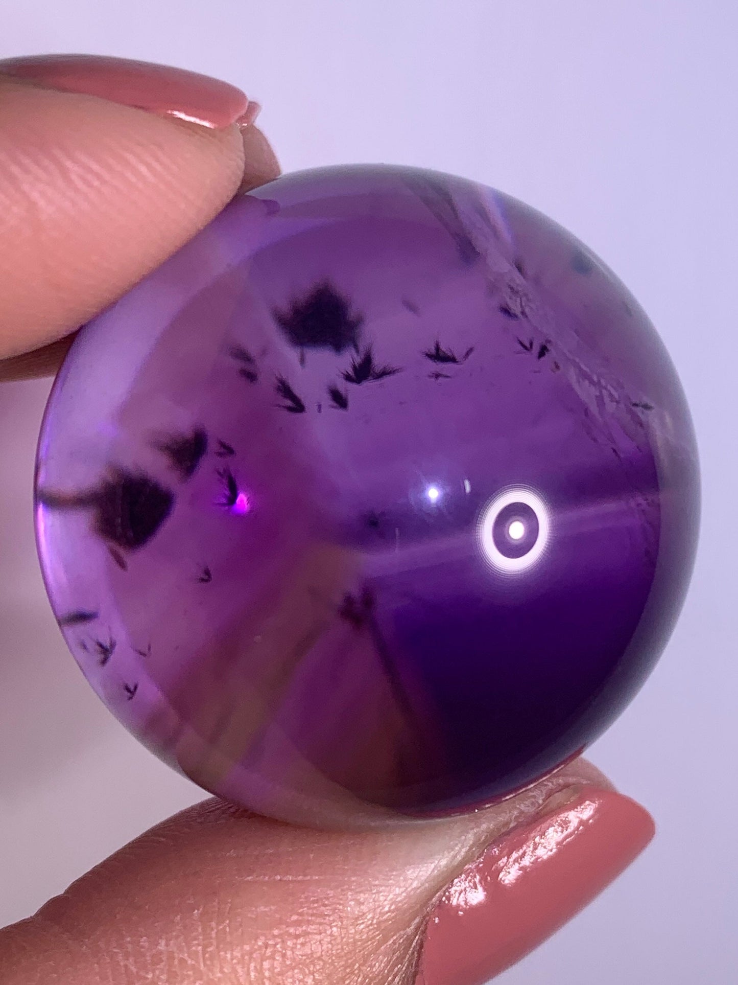 High-Quality Ametrine with Phantom & Hollandite Quartz Sphere from Brazil