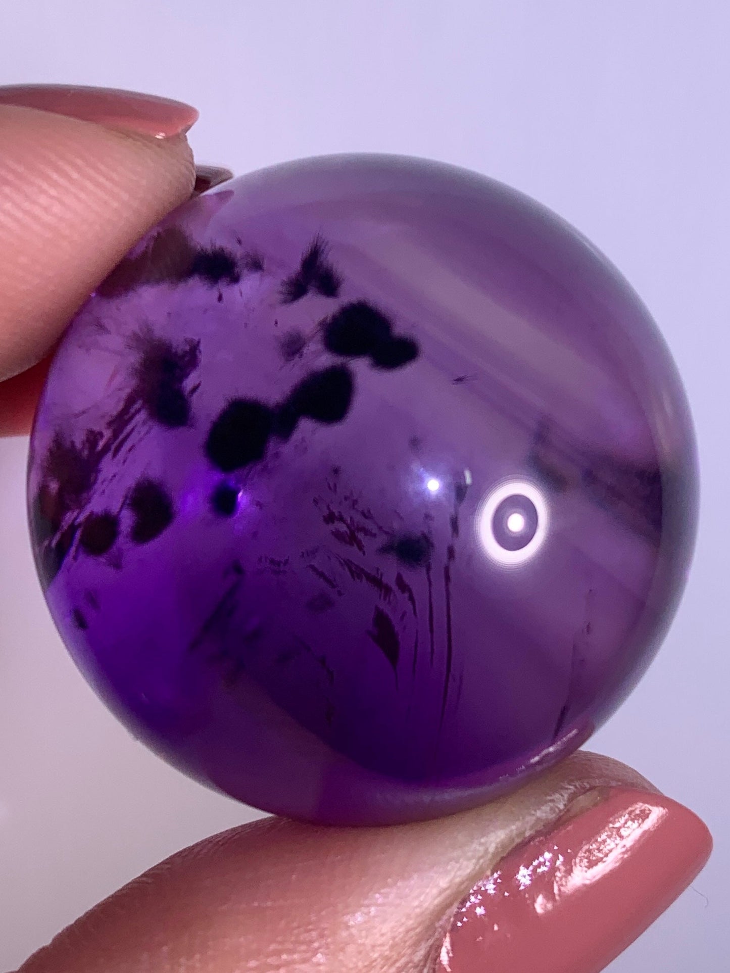 High-Quality Ametrine with Phantom & Hollandite Quartz Sphere from Brazil