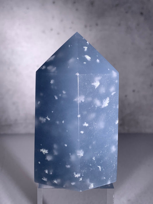Snowflake Angelite Tower