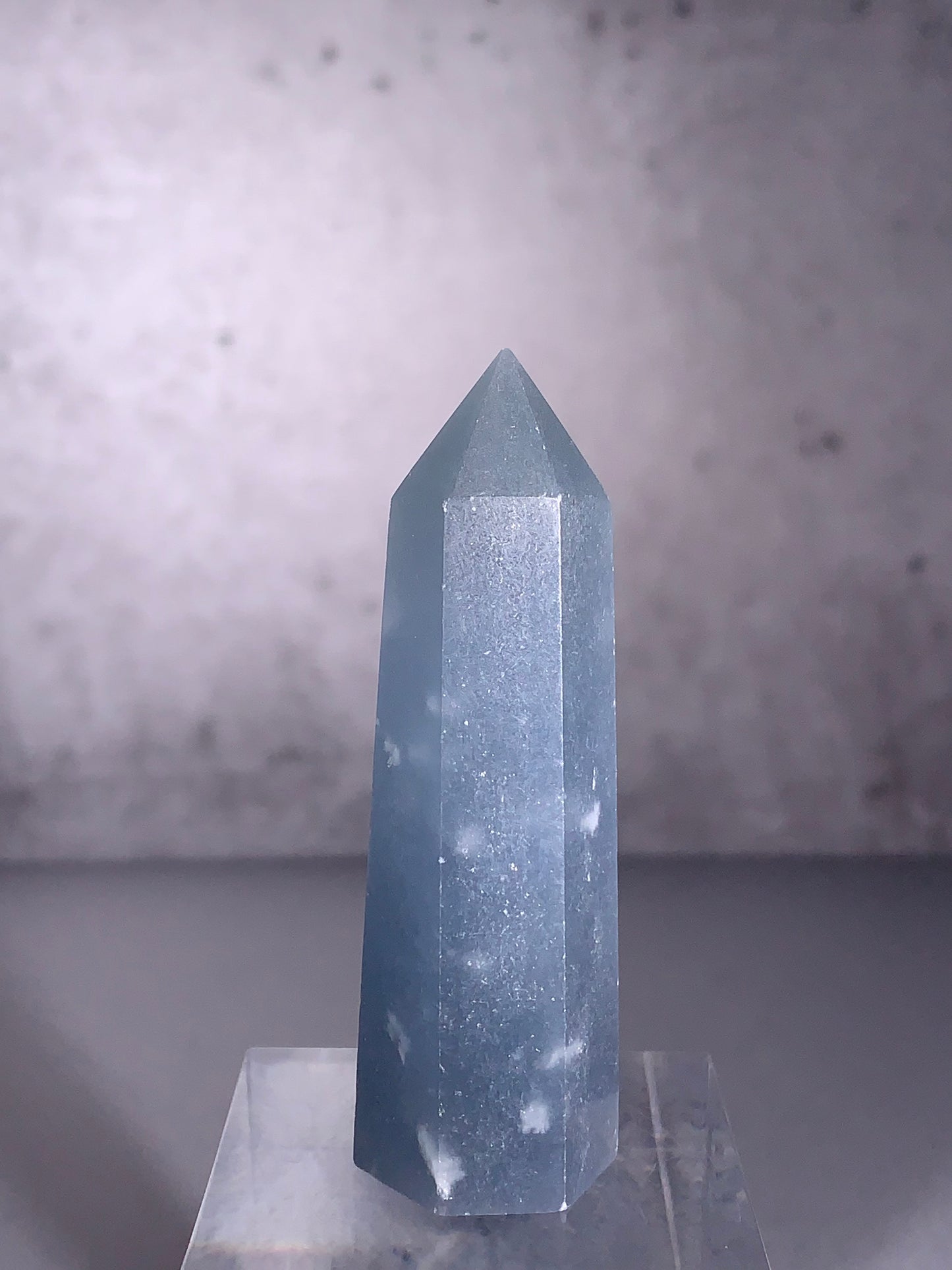 Snowflake Angelite Tower