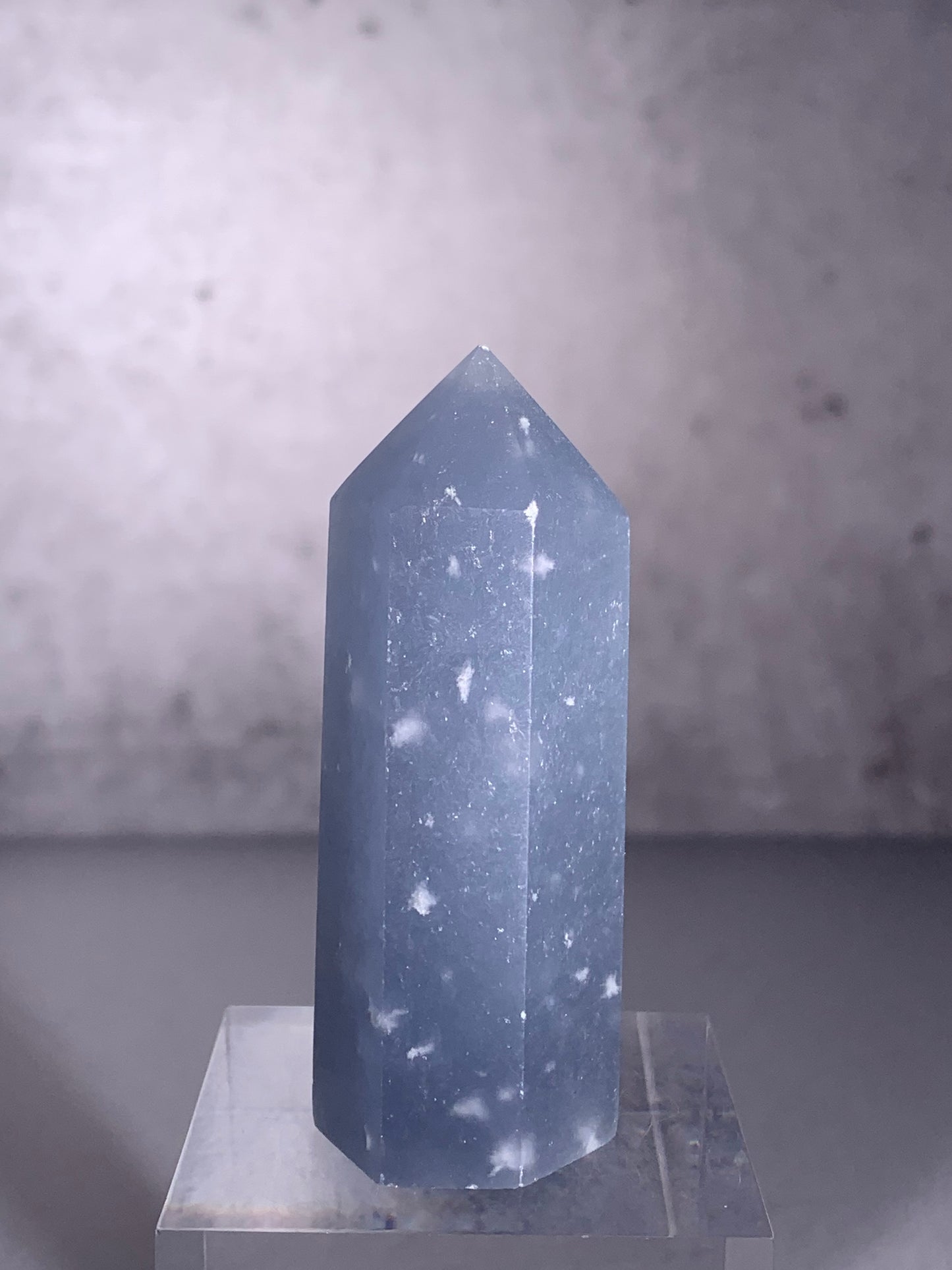 Snowflake Angelite Tower