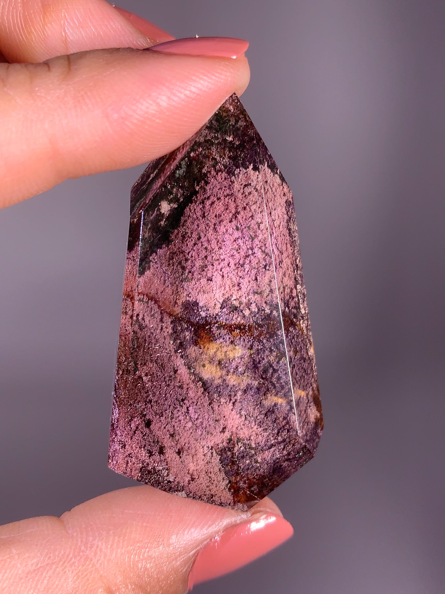 Collector’s Grade Vibrant Pink and Purple Four Season Garden Quartz Polished Freeform from Brazil