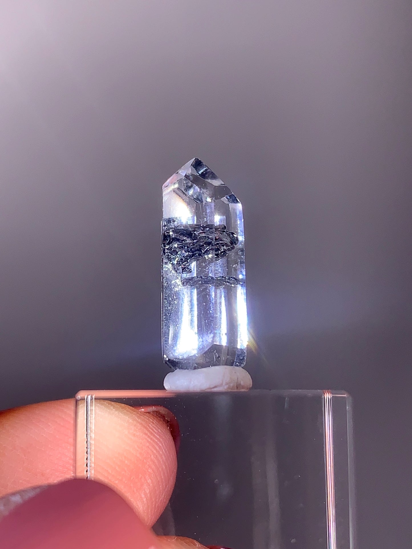 High-Quality Stibnite in Quartz Polished Freeform from Madagascar