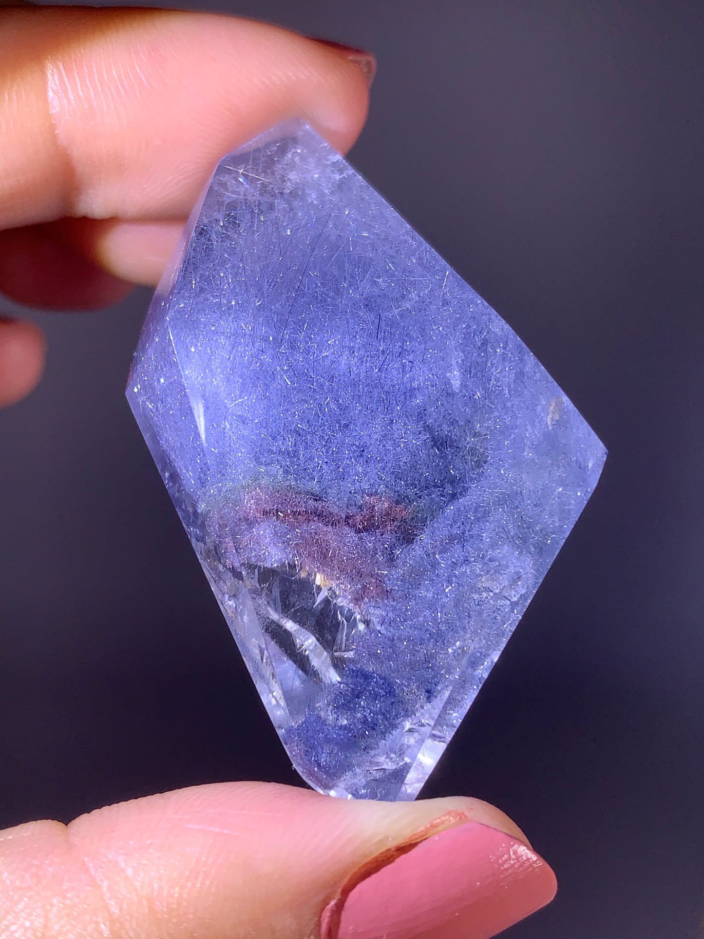 Collector’s Piece Extreme Rare Blue Rutile with Blue Dumortierite Polished Freeform from Brazil | High-Grade Crystal Specimen
