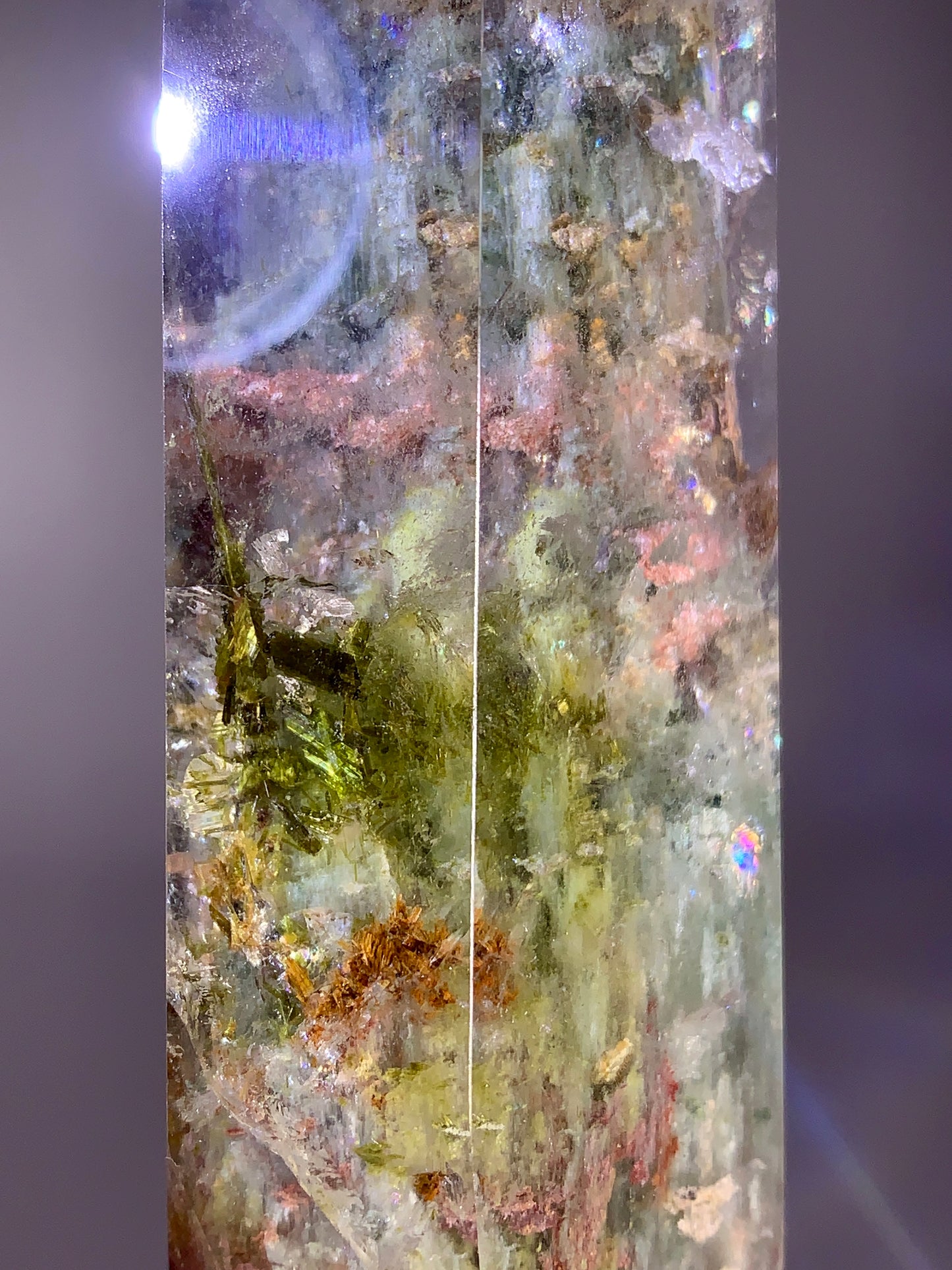 Collector’s Grade Large Colorful Garden Quartz Tower with Epidote and Tourmaline from Zambia