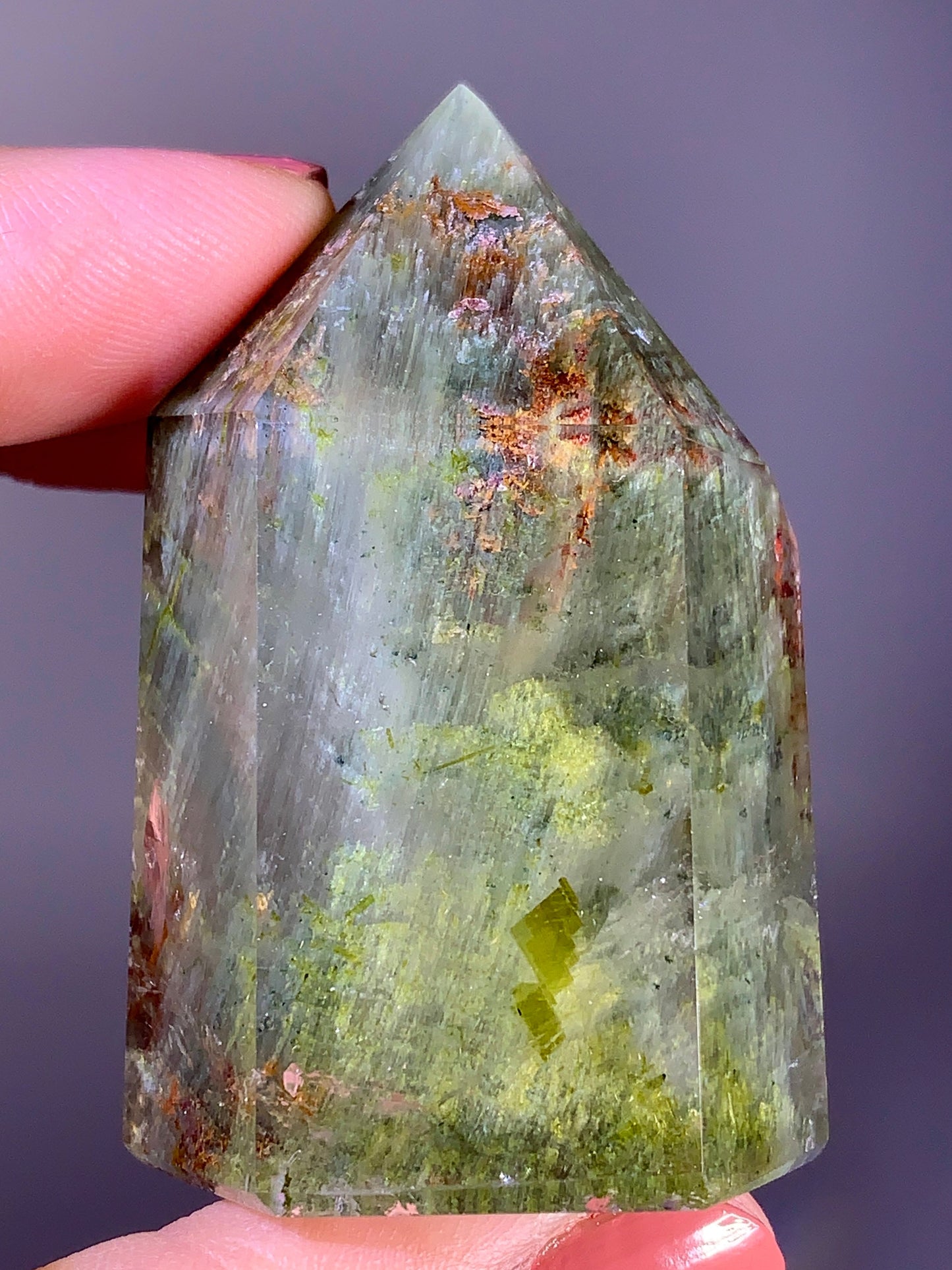 Collector’s Grade Garden Quartz Tower with Epidote and Tourmaline from Zambia