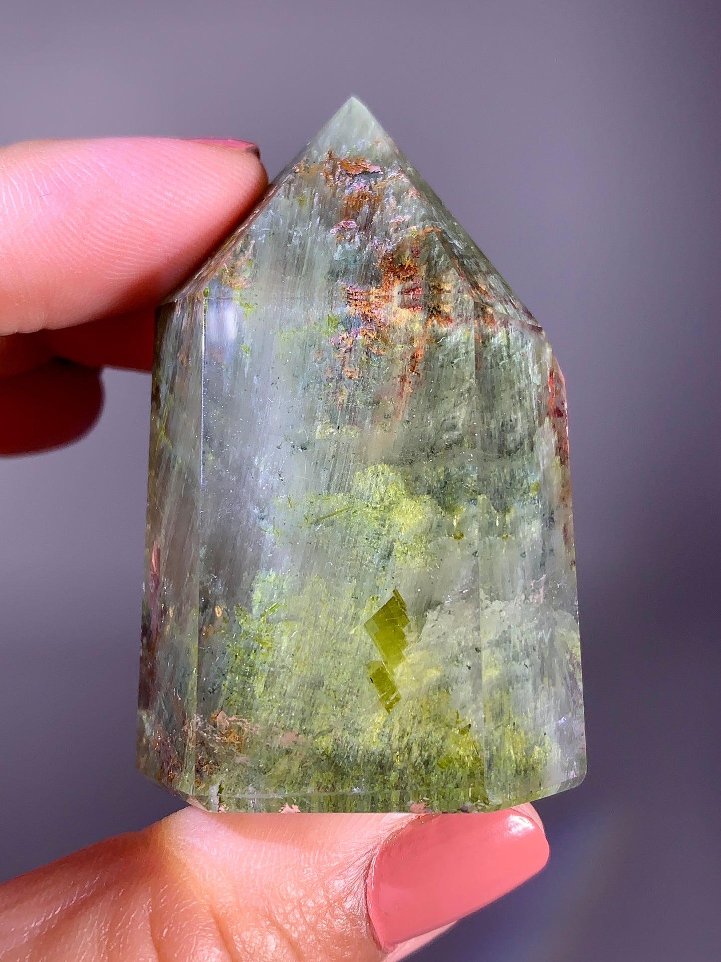 Collector’s Grade Garden Quartz Tower with Epidote and Tourmaline from Zambia