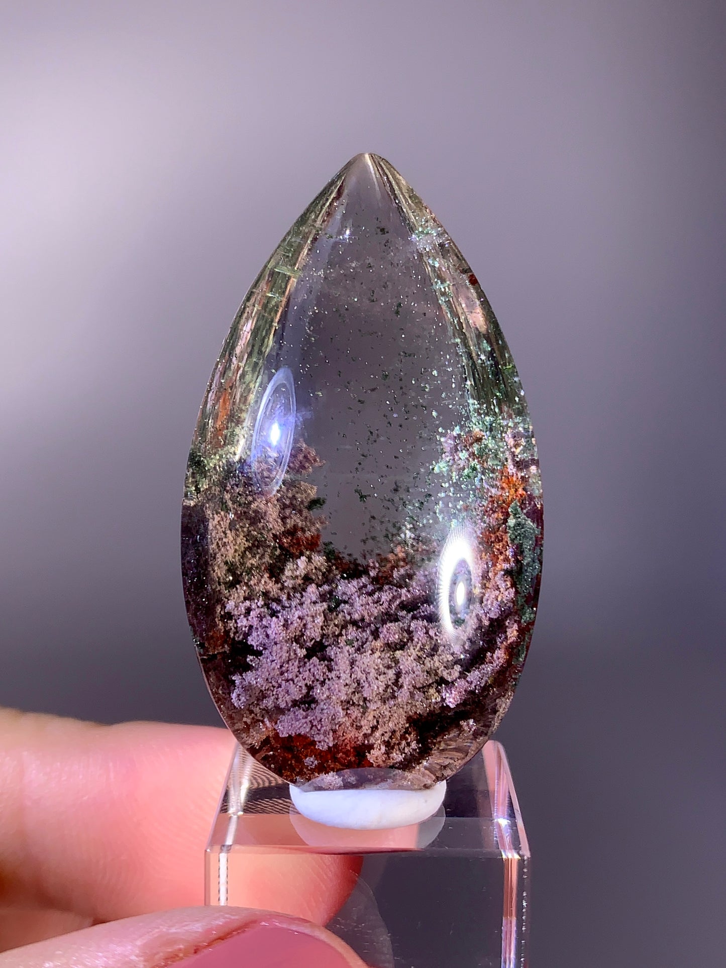 High-Quality Four Season Garden in CitrineQuartz Polished Teardrop from Brazil