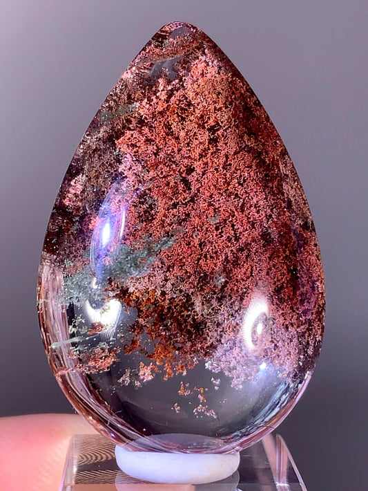 High-Quality Four Season Garden Quartz Polished Teardrop from Brazil