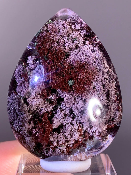 High-Quality Four Season Garden Quartz Polished Teardrop from Brazil
