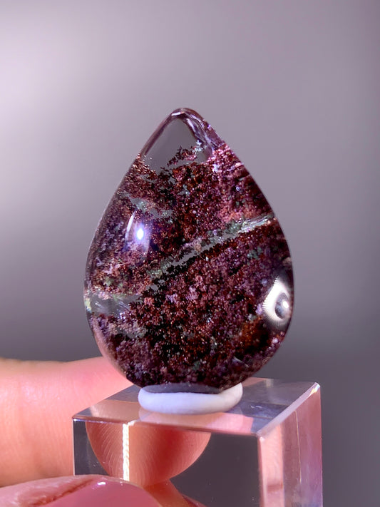 High-Quality Four Season Garden Quartz Polished Teardrop from Brazil