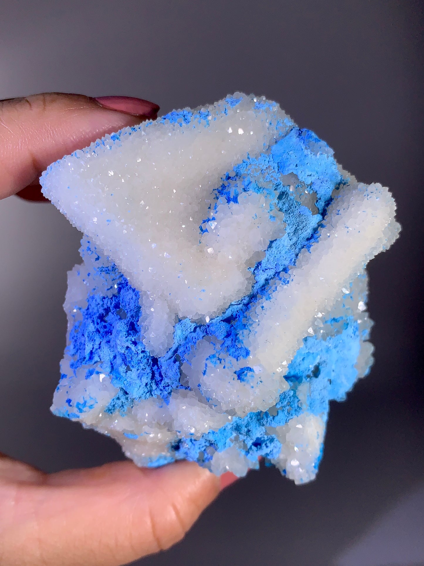 Gibbsite with Barite & Quartz Crystal Mineral Specimen