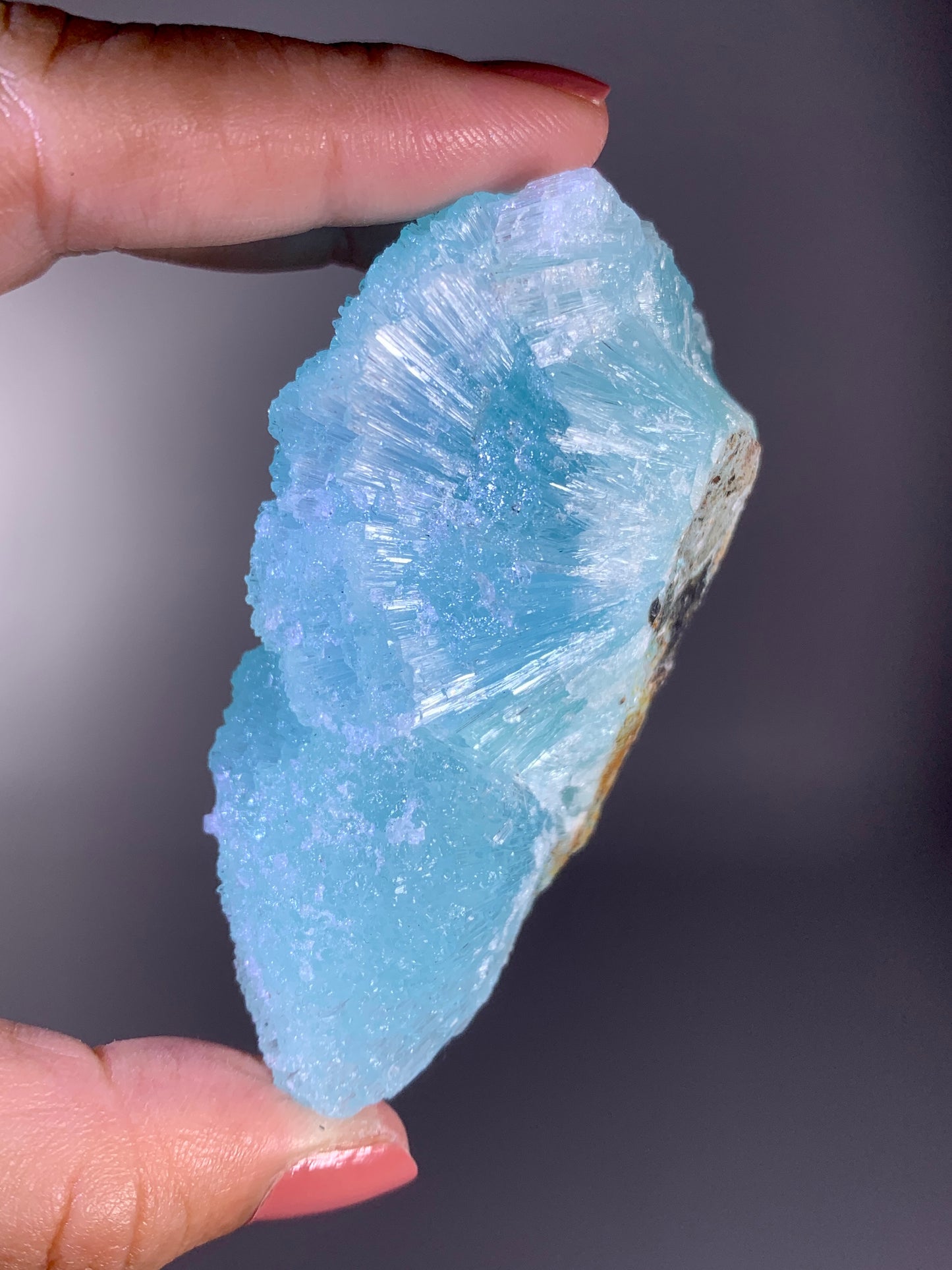 Blue Aragonite Mineral Specimen