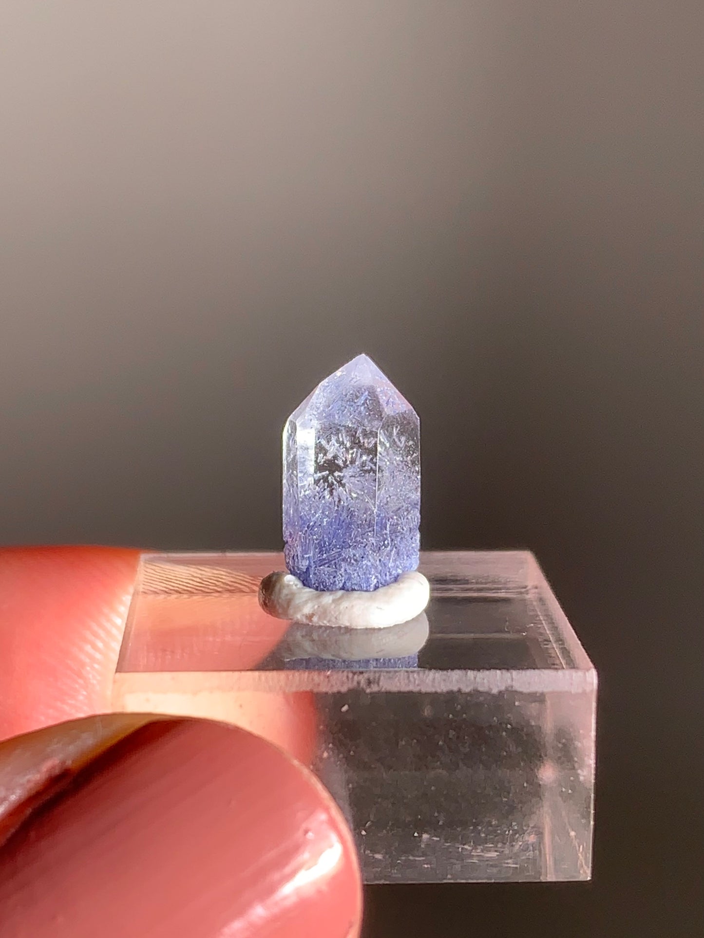 Rare Mini Raw Dumortierite Point – Natural Blue Crystal for Clarity & Focus
