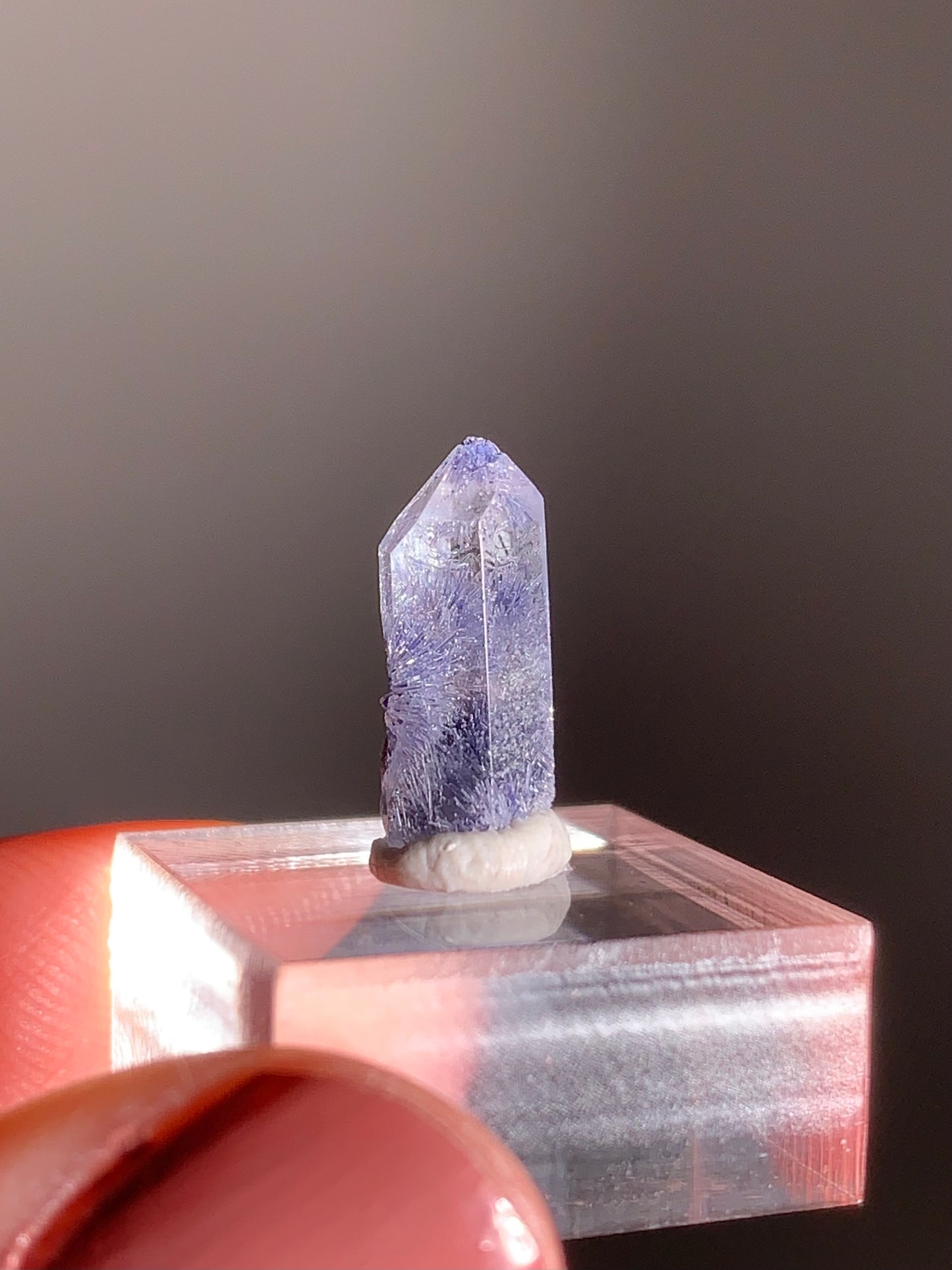 Rare Mini Raw Dumortierite Point – Natural Blue Crystal for Clarity & Focus