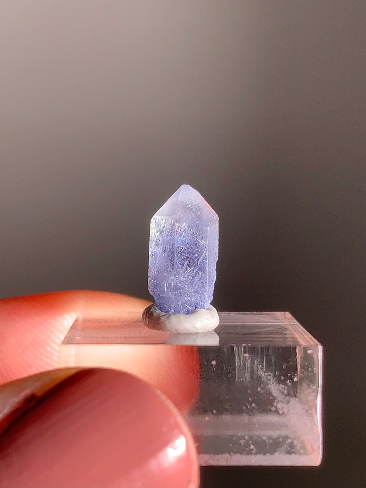 Rare Mini Raw Dumortierite Point – Natural Blue Crystal for Clarity & Focus