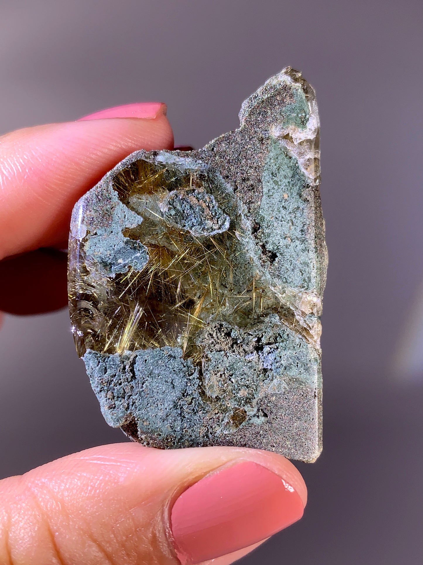 High-Quality Himalaya Green Garden Quartz with Gold Flower Rutile