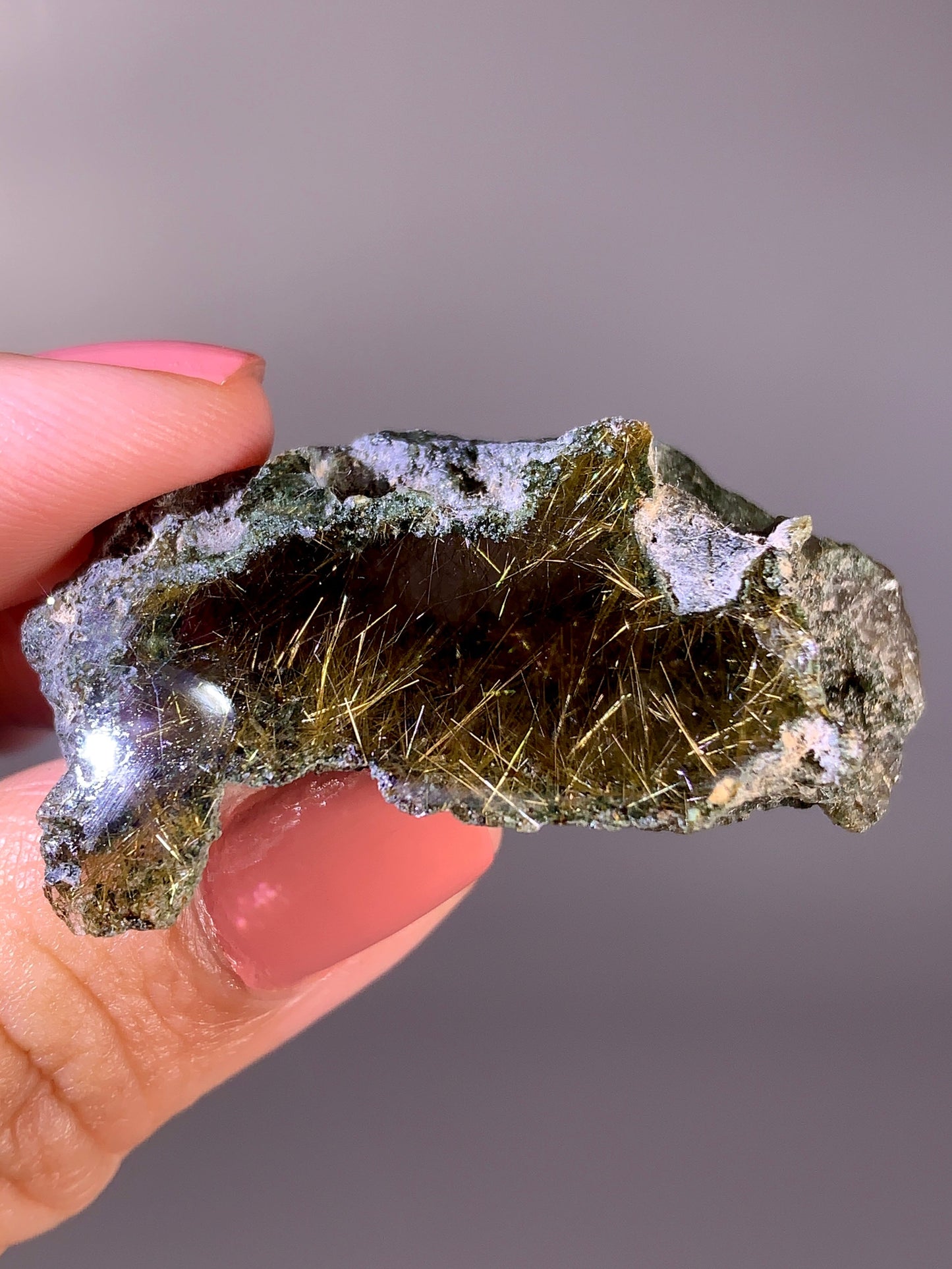High-Quality Himalaya Green Garden Quartz with Gold Flower Rutile