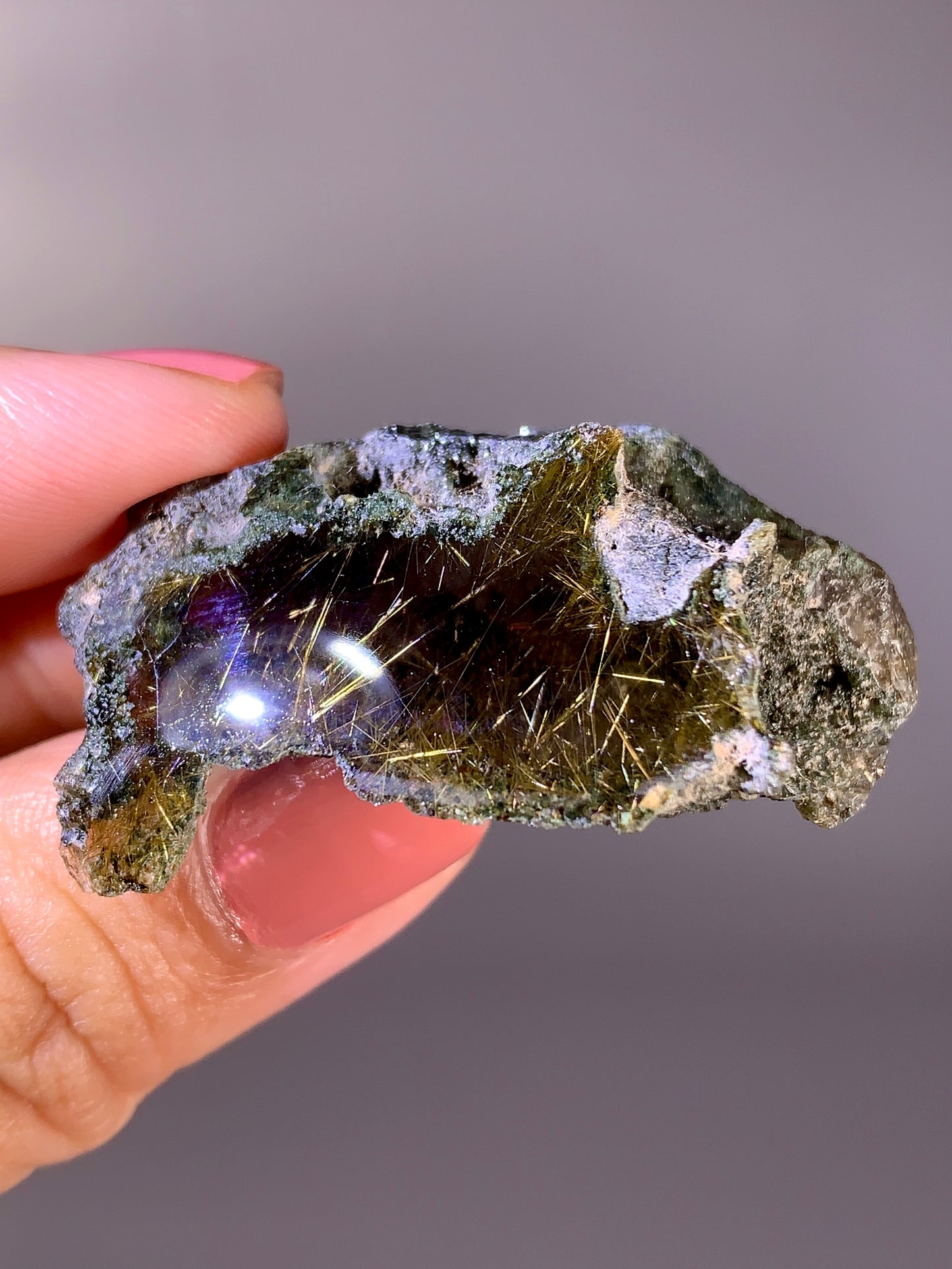 High-Quality Himalaya Green Garden Quartz with Gold Flower Rutile