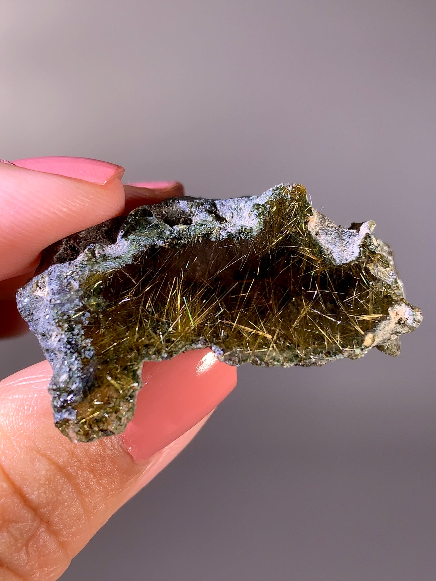 High-Quality Himalaya Green Garden Quartz with Gold Flower Rutile