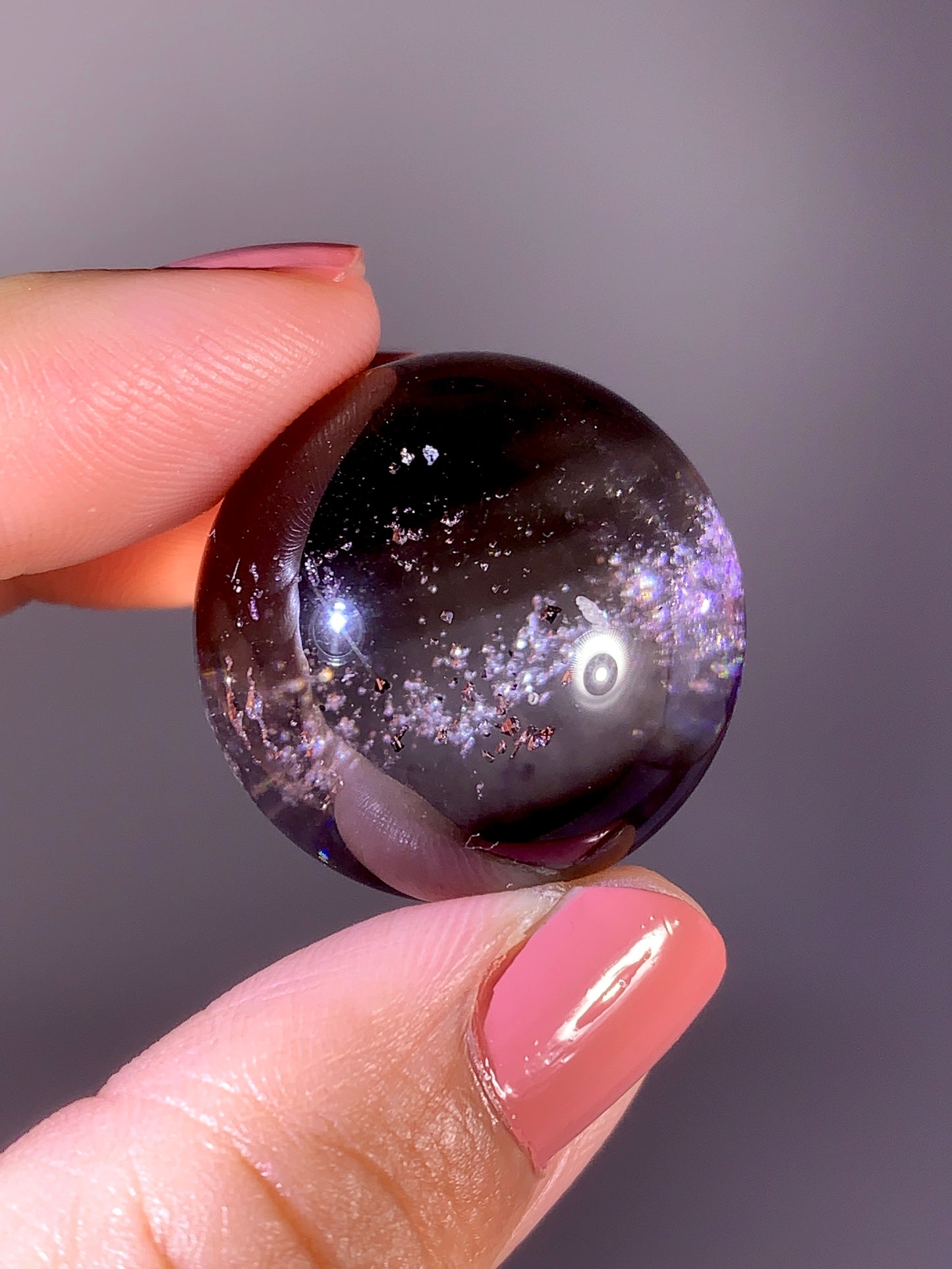 Collector's Piece Smoky Quartz & Amethyst Sphere with Negative Quartz-in-Quartz from Madagascar