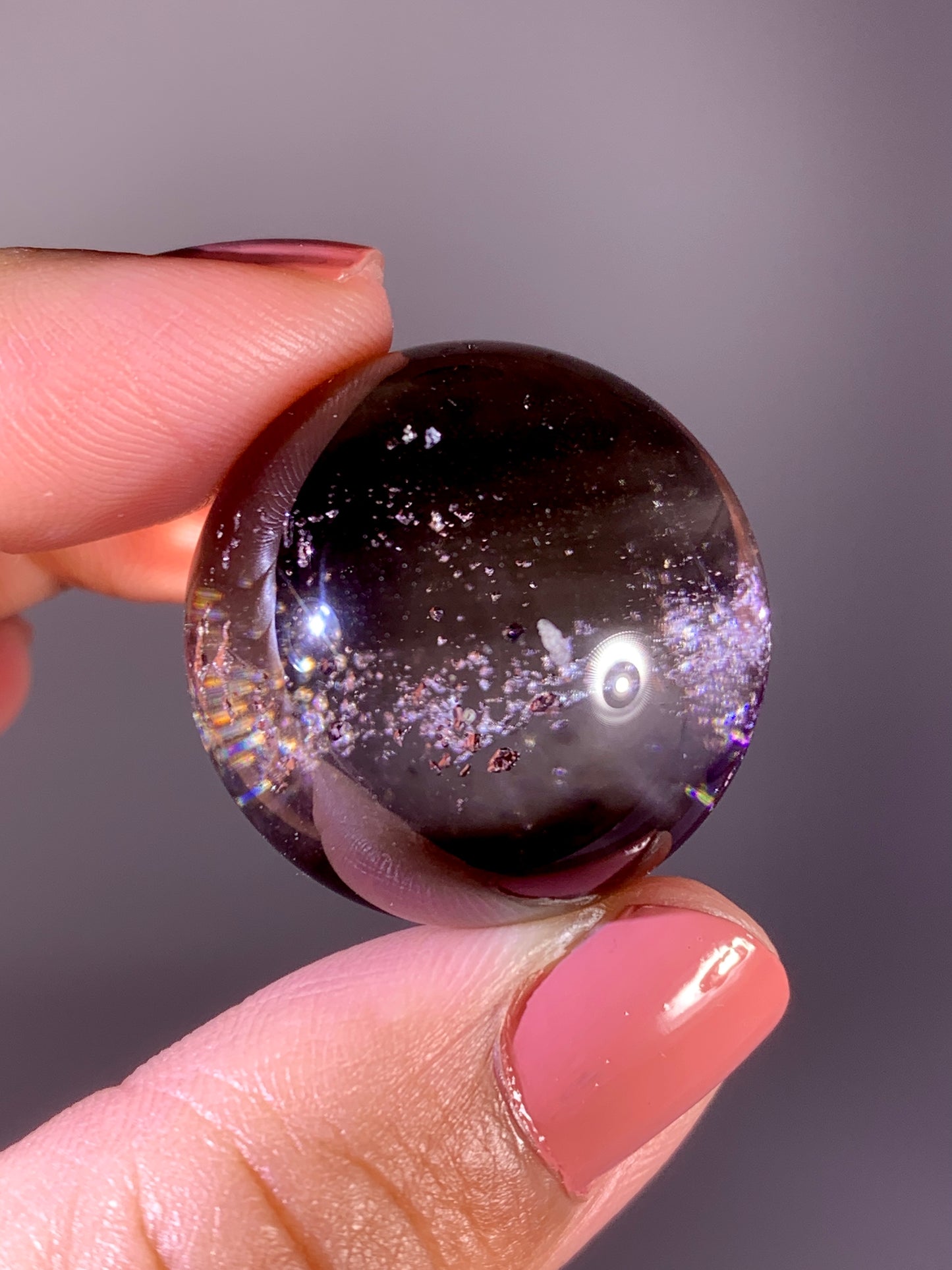 Collector's Piece Smoky Quartz & Amethyst Sphere with Negative Quartz-in-Quartz from Madagascar