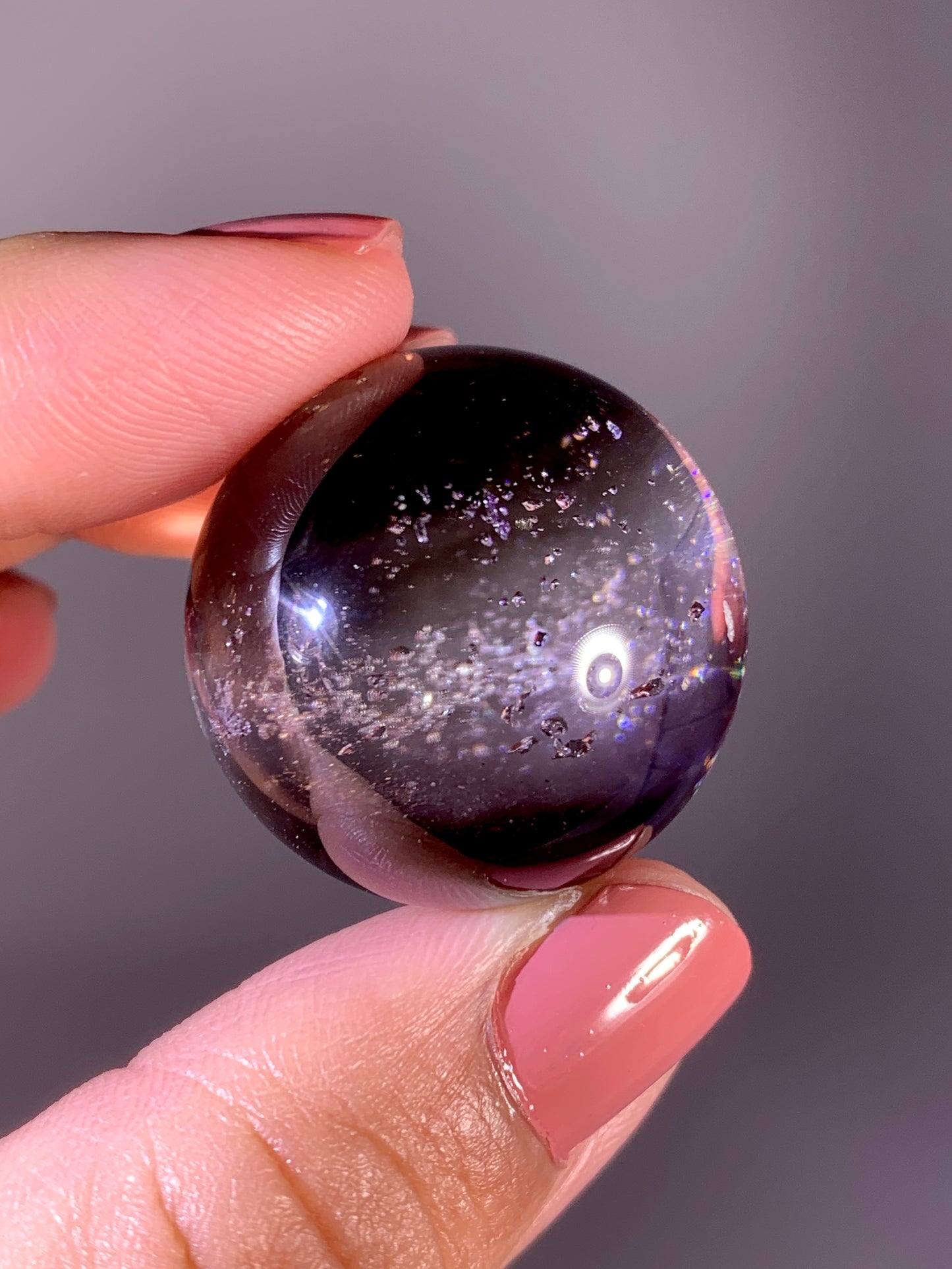 Collector's Piece Smoky Quartz & Amethyst Sphere with Negative Quartz-in-Quartz from Madagascar