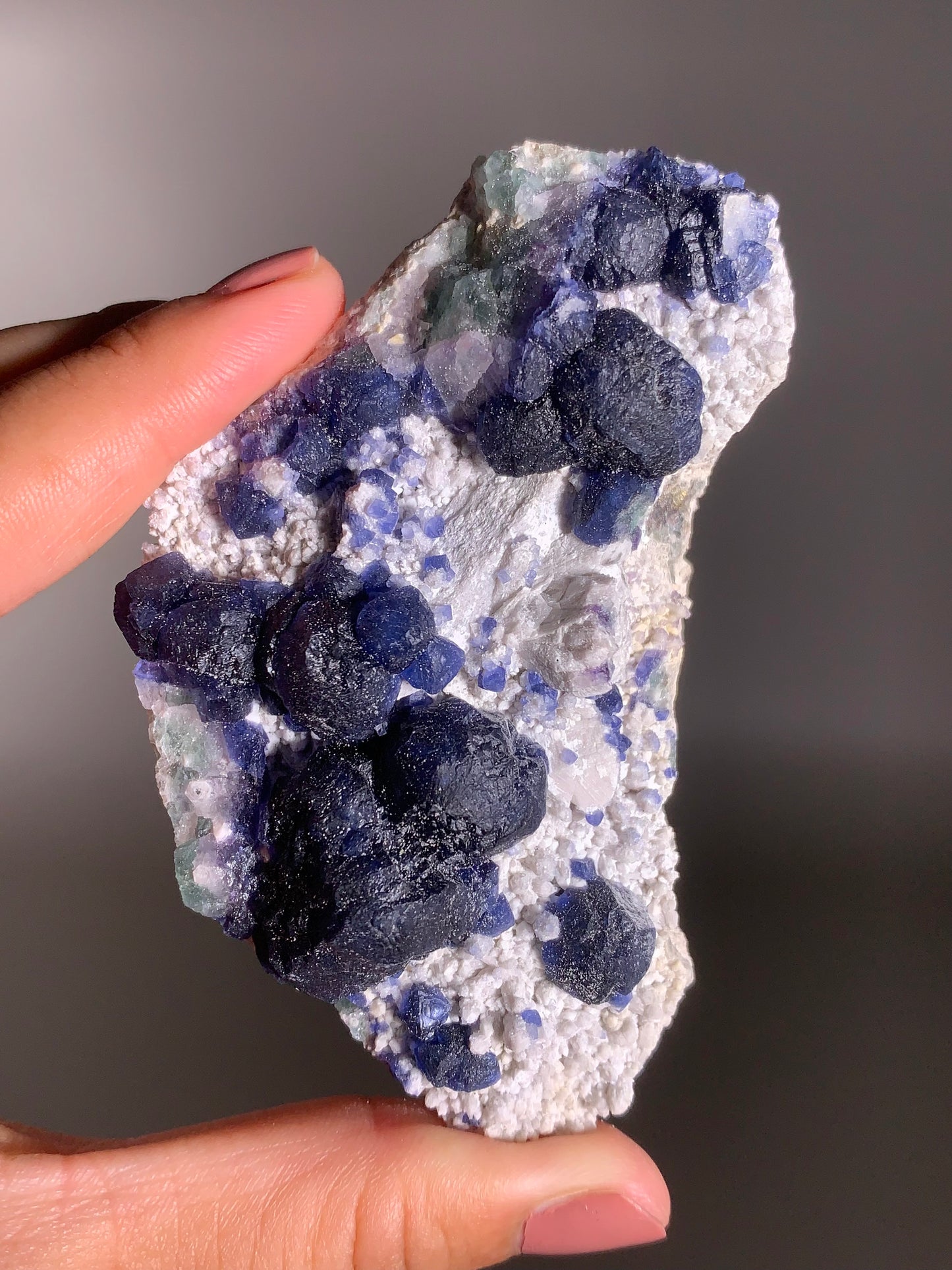 Blueberry Fluorite from Mongolia – Rare Collectible Crystal