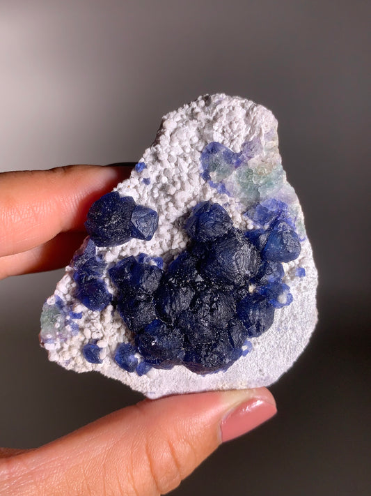 Blueberry Fluorite from Mongolia – Rare Collectible Crystal