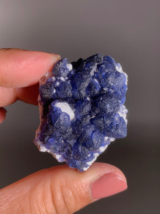 Blueberry Fluorite from Mongolia – Rare Collectible Crystal