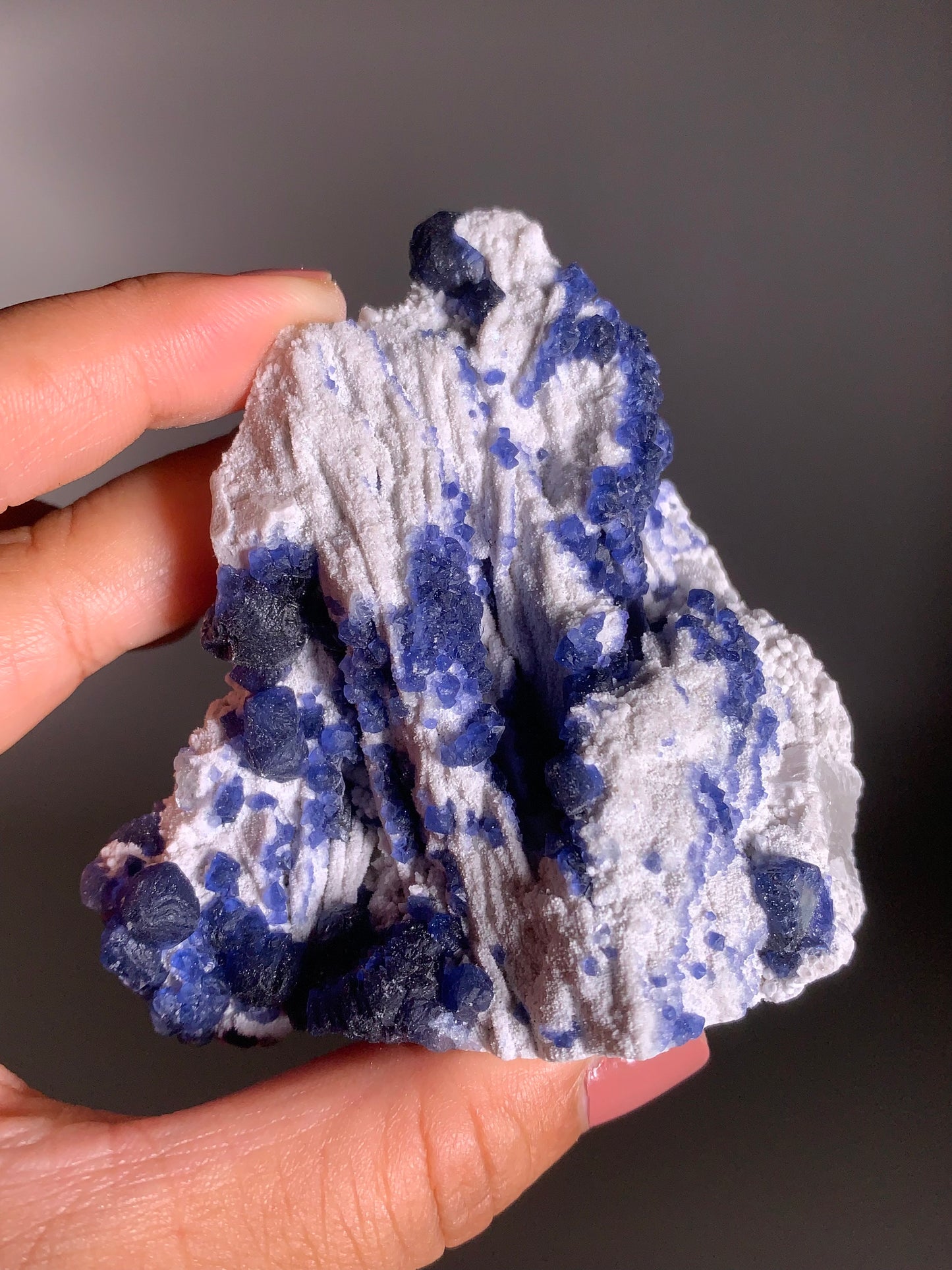 Blueberry Fluorite from Mongolia – Rare Collectible Crystal