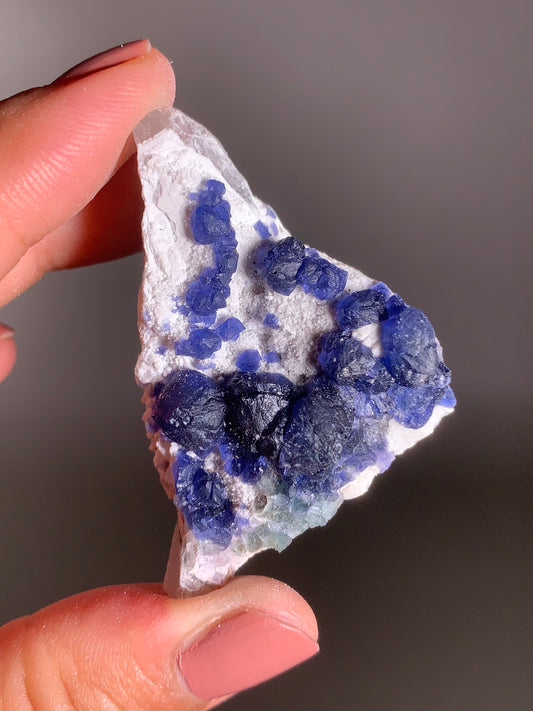 Blueberry Fluorite from Mongolia – Rare Collectible Crystal