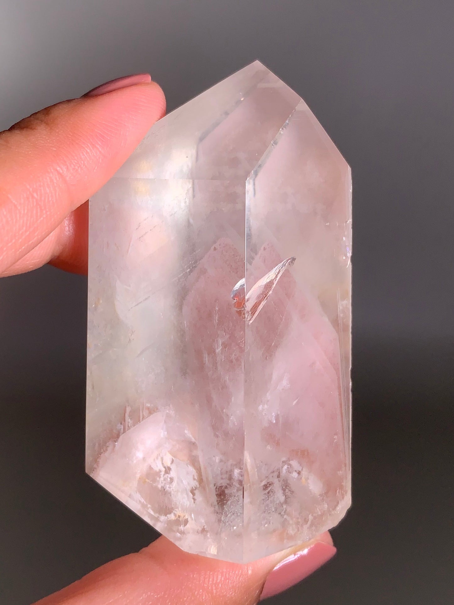 Large Pink Phantom Semi-Polished Tower Brazil