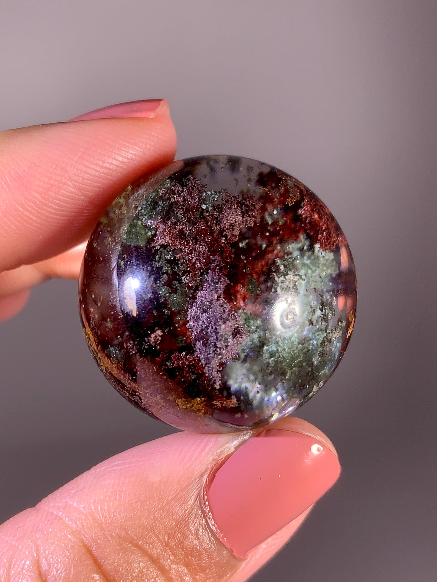 High-Quality Four Seasons Garden Quartz Sphere from Brazil
