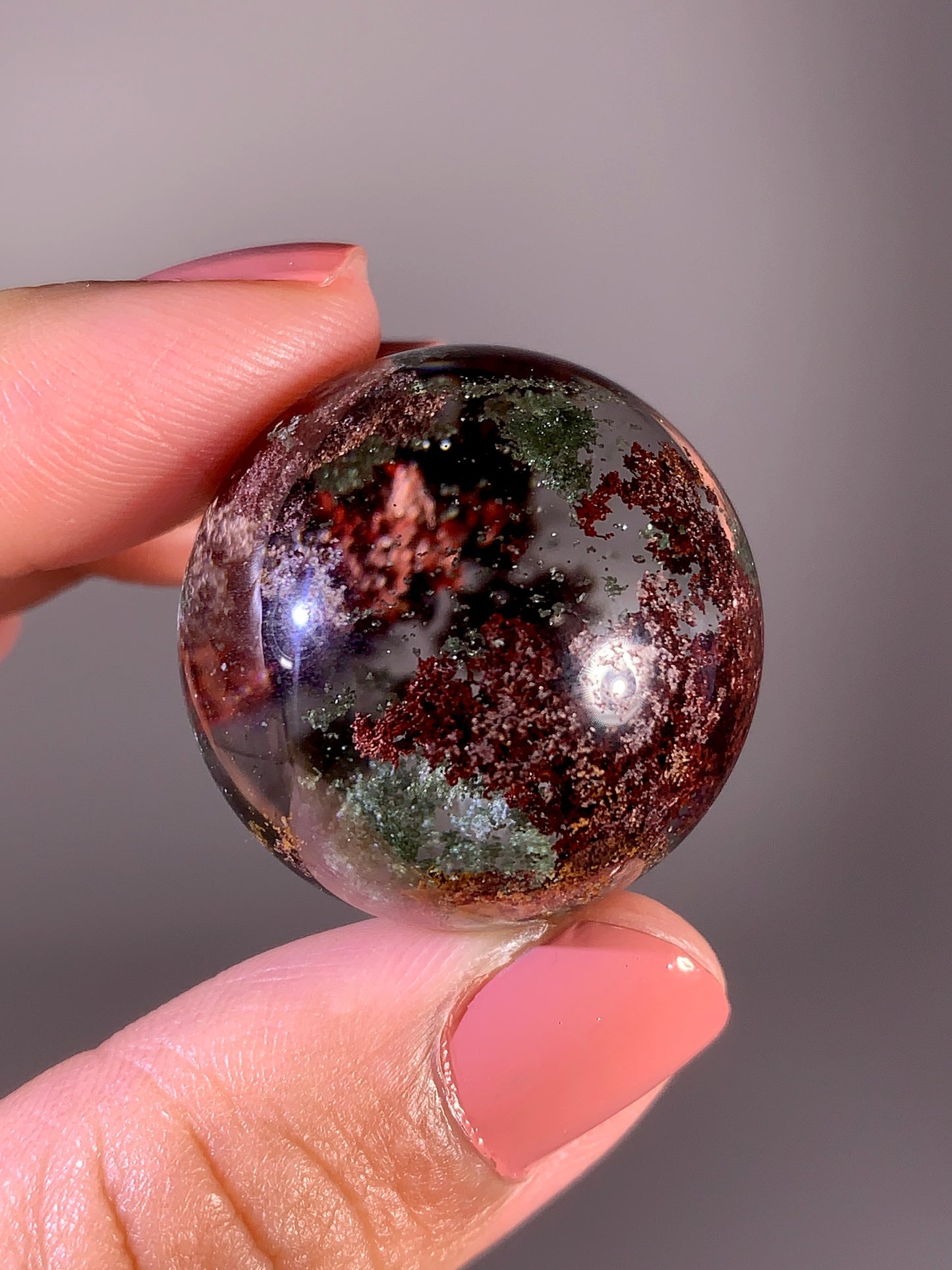 High-Quality Four Seasons Garden Quartz Sphere from Brazil