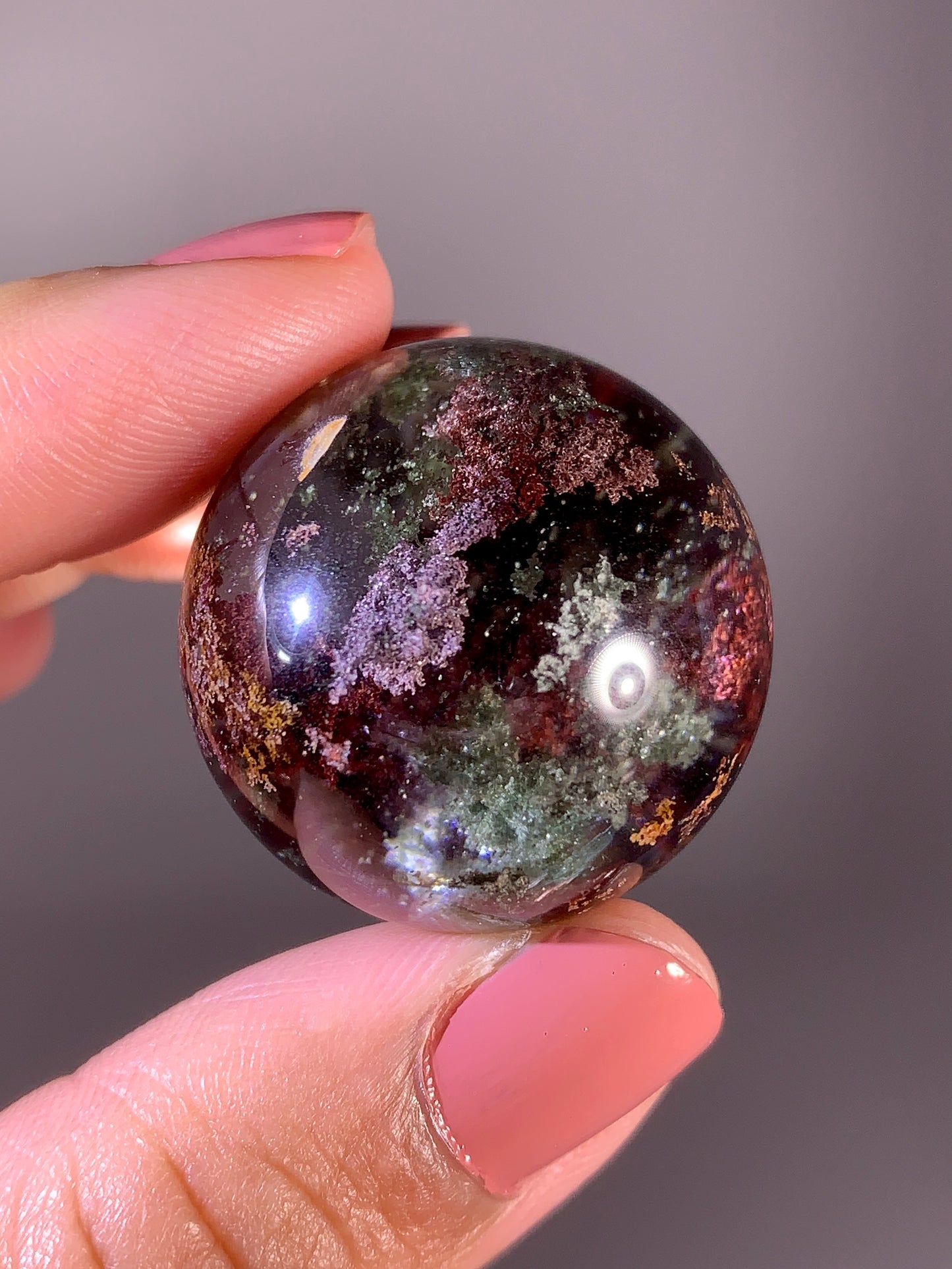 High-Quality Four Seasons Garden Quartz Sphere from Brazil