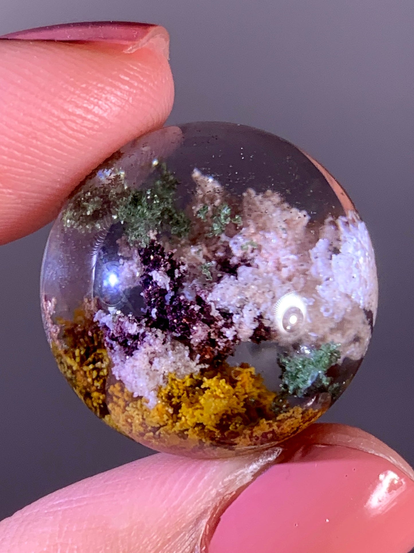 High-Quality Four Seasons Garden Quartz Sphere from Brazil