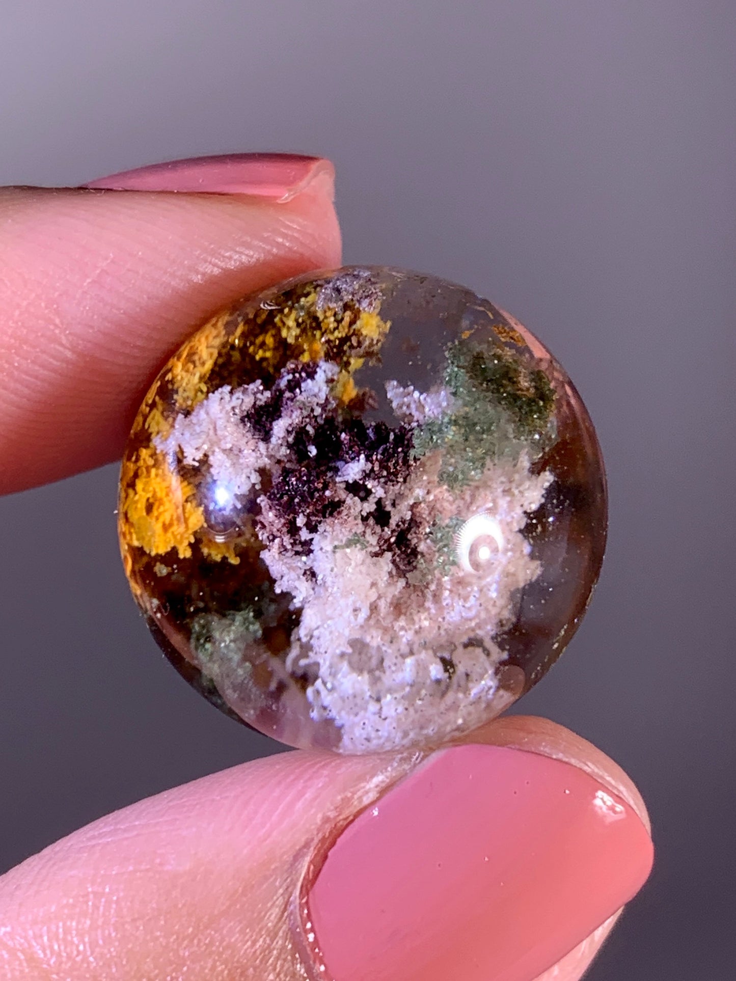 High-Quality Four Seasons Garden Quartz Sphere from Brazil