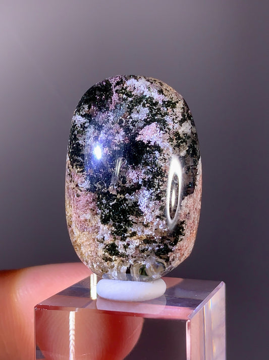 High-Quality Unique Color Combination Garden Quartz Cabochon from Brazil