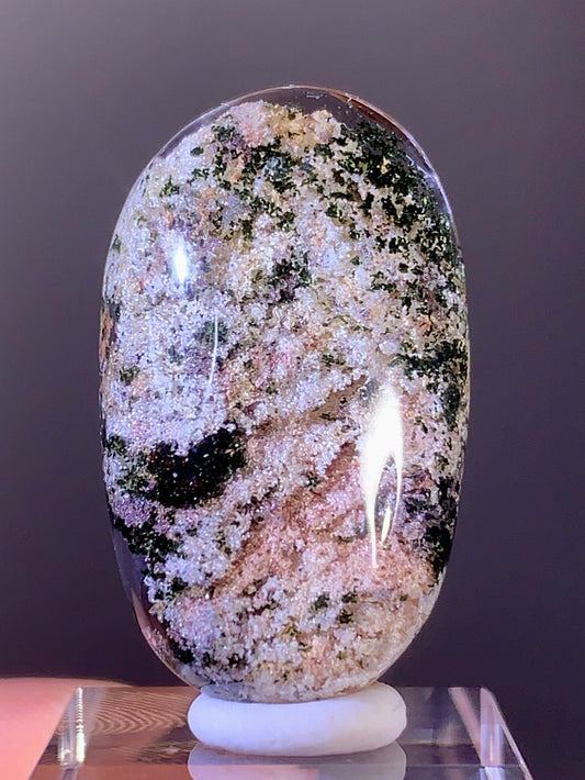 High-Quality Unique Color Combination Garden Quartz Cabochon from Brazil