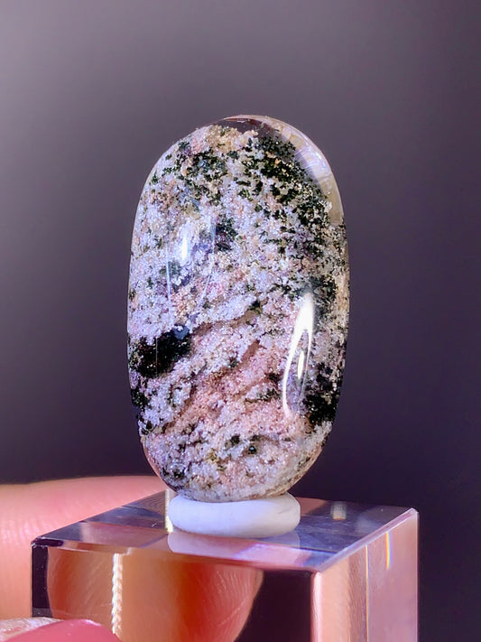 High-Quality Unique Color Combination Garden Quartz Cabochon from Brazil