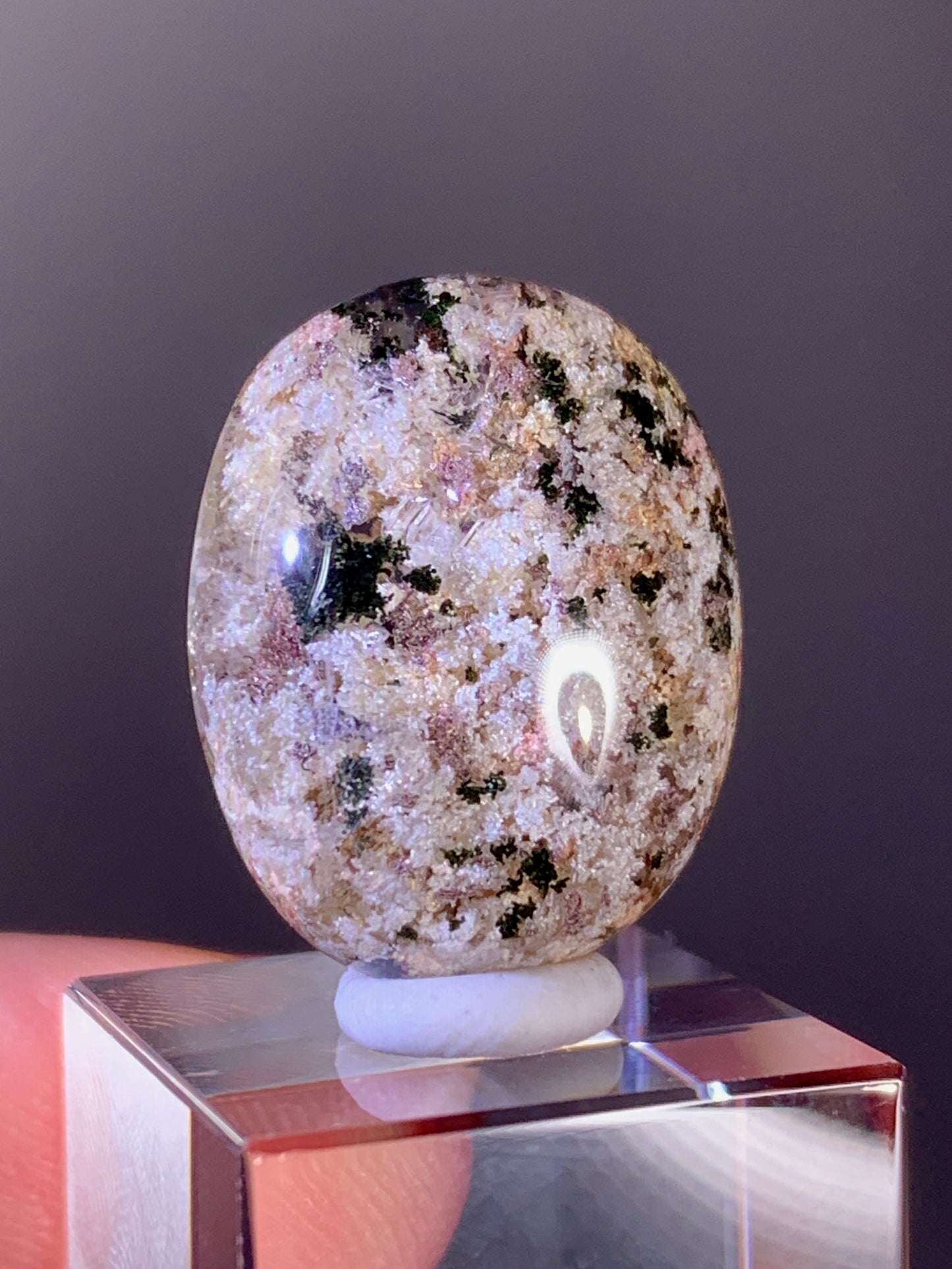 High-Quality Unique Color Combination Garden Quartz Cabochon from Brazil